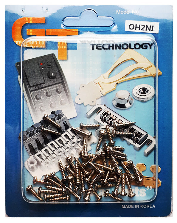 GT Wood Screws Round Head Nickel Finish 1.75mm x 10mm Pack of 50