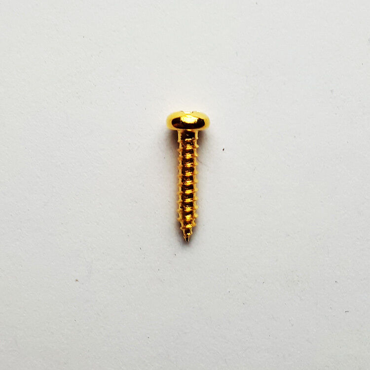 GT Wood Screws Round Head Gold Finish 1.75mm x 10mm Pack of 50 — view 4