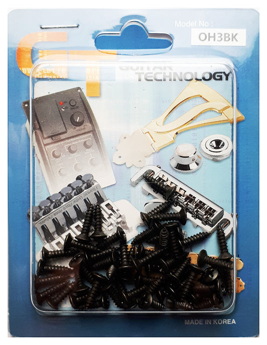 GT Wood Screws Phillips Head Flat Head Black Finish 3mm x 12mm (Pack of 50)
