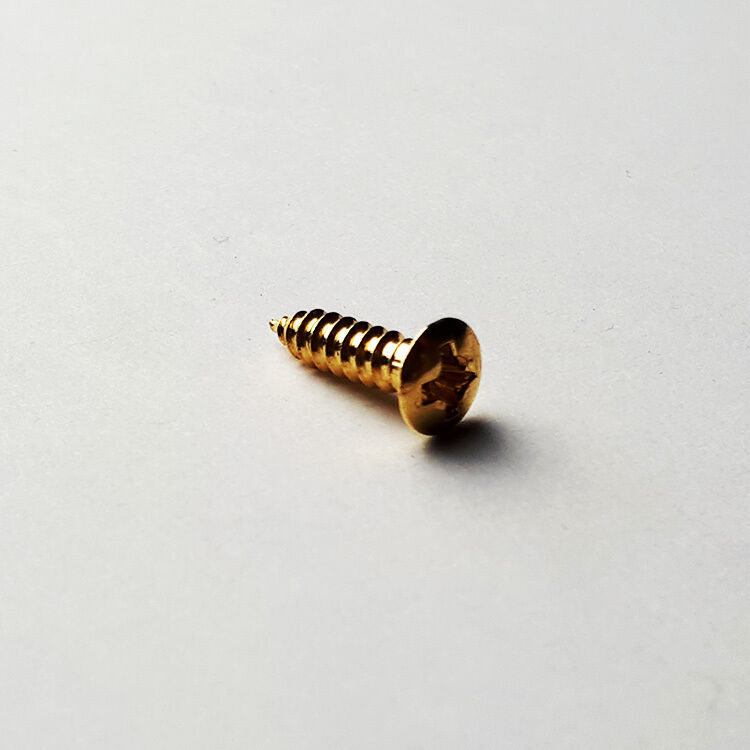 GT Wood Screws Phillips Head Flat Head Gold Finish 3mm x 12mm Pk-50 — view 2