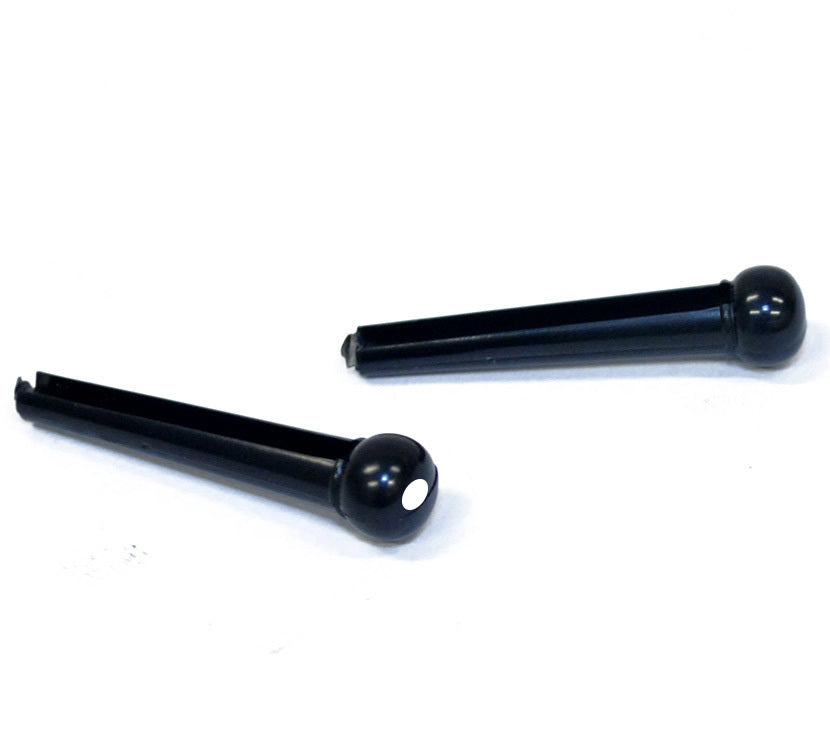 GT Acoustic Guitar Bridge Pins Black ABS with White Dot (Pack of 24)