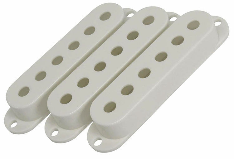 GT ST-Style Single Coil Pickup Covers White Set of 3