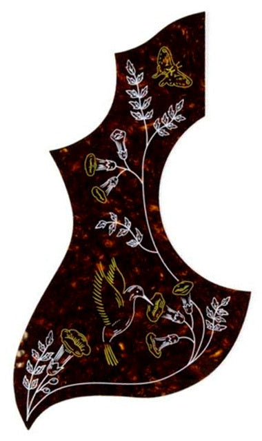 GT Left-Handed Acoustic Guitar Pickguard Shell Hummingbird Design