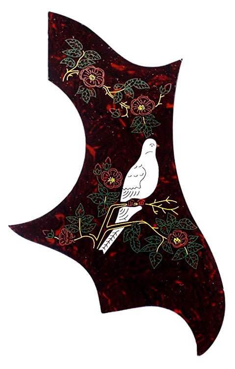 GT Acoustic Guitar Pickguard Shell Dove Design Adhesive Backing