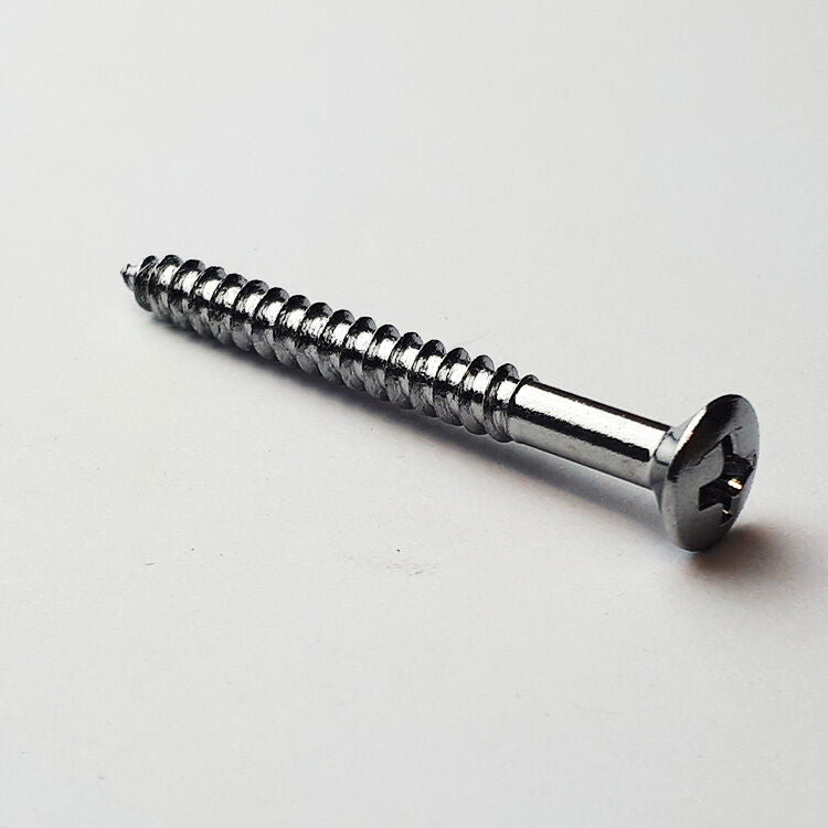 GT Wood Screws Oval Head Chrome Finish 4.1mm x 40mm Pack of 10 — view 4