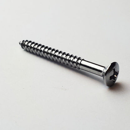 GT Wood Screws Oval Head Chrome Finish 4.1mm x 40mm Pack of 10 — view 4