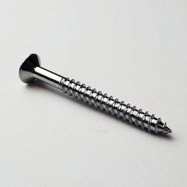 GT Wood Screws Oval Head Chrome Finish 4.1mm x 40mm Pack of 10 — view 2