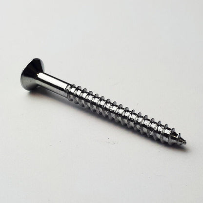 GT Wood Screws Oval Head Chrome Finish 4.1mm x 40mm Pack of 10 — view 2