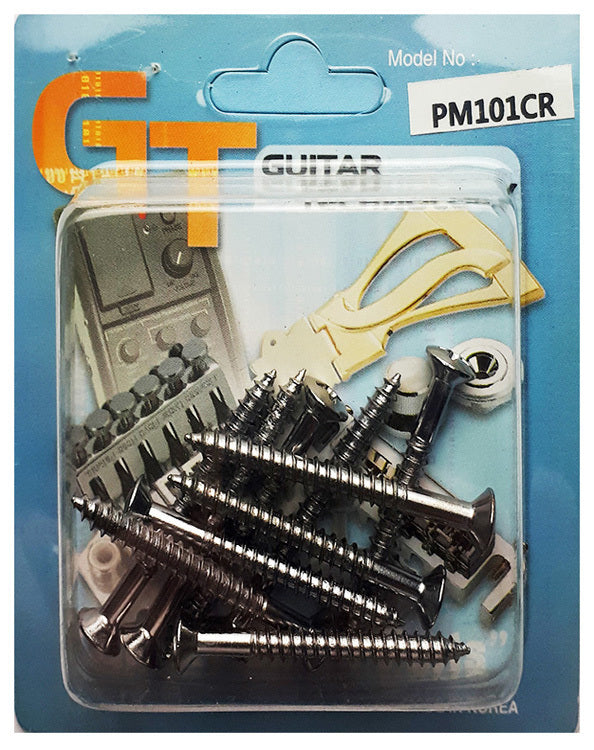 GT Wood Screws Oval Head Chrome Finish 4.1mm x 40mm Pack of 10