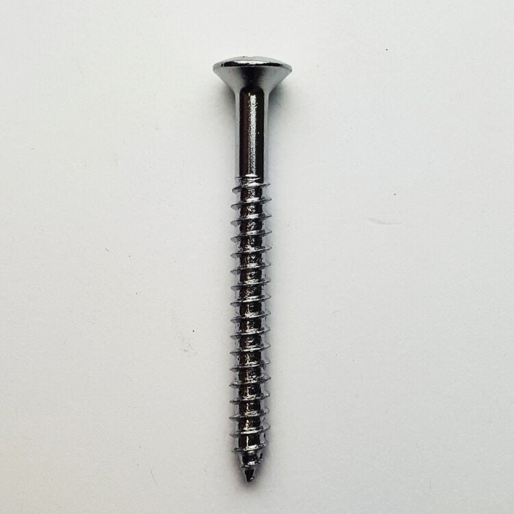 GT Wood Screws Oval Head Chrome Finish 4.1mm x 40mm Pack of 10 — view 3