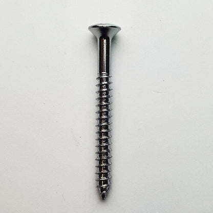 GT Wood Screws Oval Head Chrome Finish 4.1mm x 40mm Pack of 10 — view 3