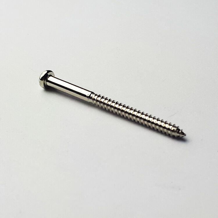 GT Round Head Wood Screws Chrome Finish 2.45mm x 34.9mm Pack of 10 — view 2