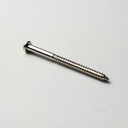 GT Round Head Wood Screws Chrome Finish 2.45mm x 34.9mm Pack of 10 — view 2