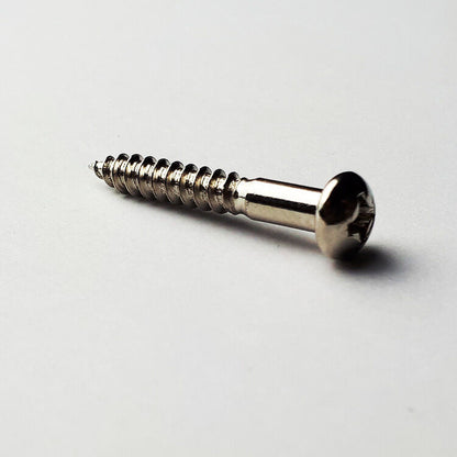 GT Wood Screws Round Head Nickel Finish 3.4mm x 24.6mm Pack of 10 — view 4