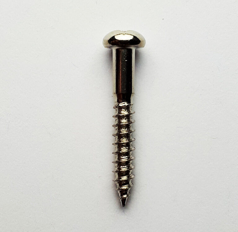 GT Wood Screws Round Head Nickel Finish 3.4mm x 24.6mm Pack of 10 — view 3