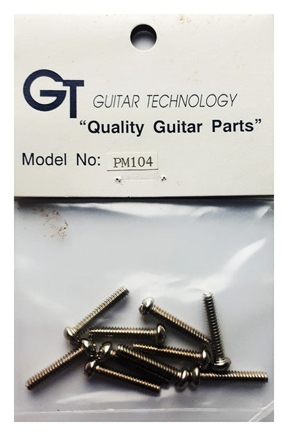 GT Machined Round Head Screws Nickel Finish 3.3mm x 18mm Pack of 10