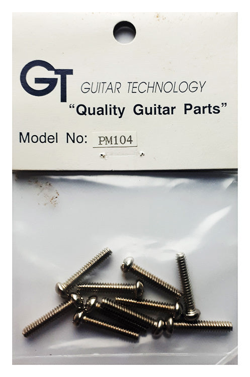 GT Machined Round Head Screws Nickel Finish 3.3mm x 18mm Pack of 10