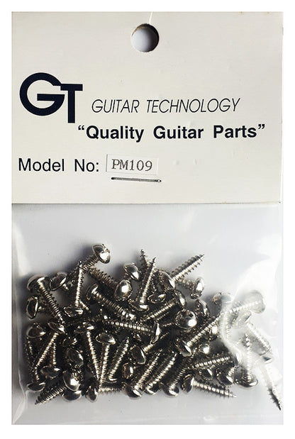 GT Wood Screws Round Head Nickel Finish 3mm x 11.8mm Pack of 50