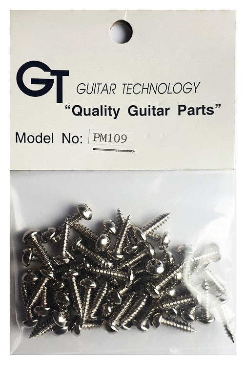 GT Wood Screws Round Head Nickel Finish 3mm x 11.8mm Pack of 50