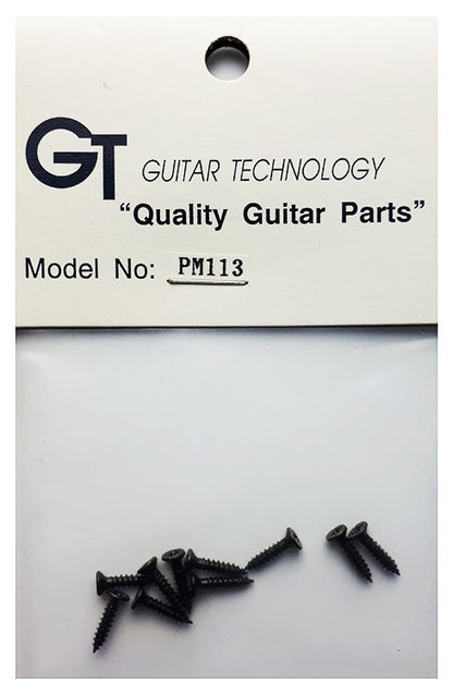 GT Wood Screws Flat Head Black Finish 2mm x 8.5mm Pack of 10