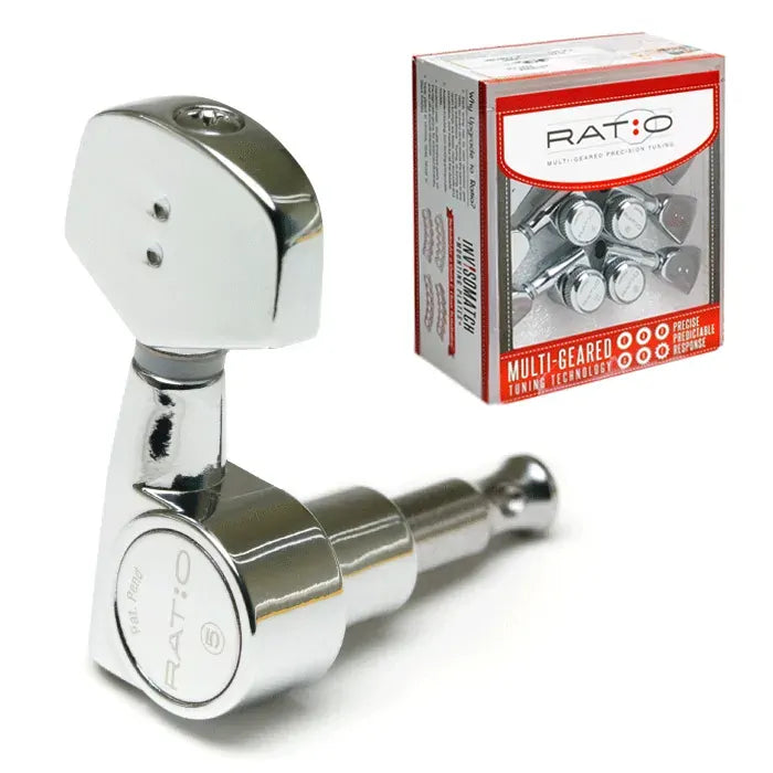 Graph Tech Ratio M/Heads Acoustic 3+3 Machine Heads with Contemporary Buttons — view 2