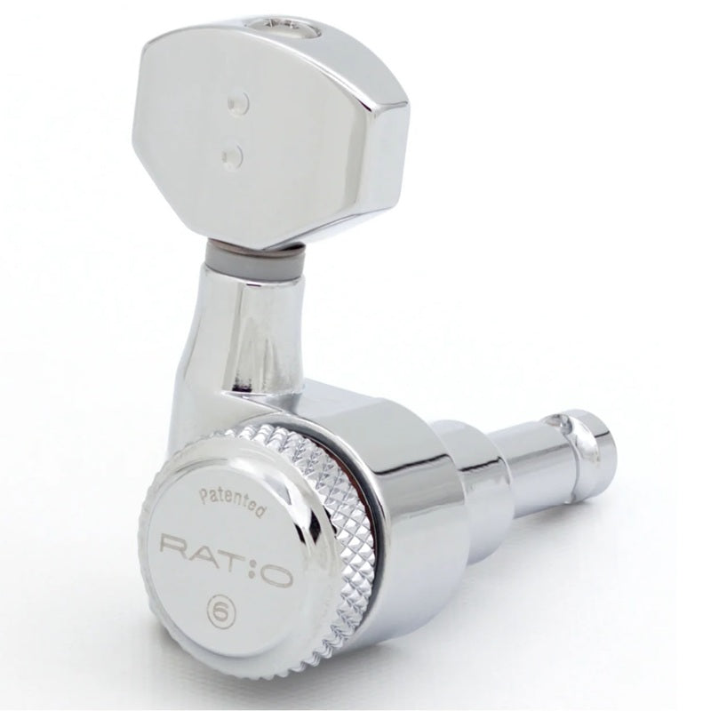 Graph Tech Ratio Tuned Locking Machine Heads 6-in-Line with Staggered Posts and Mini Buttons