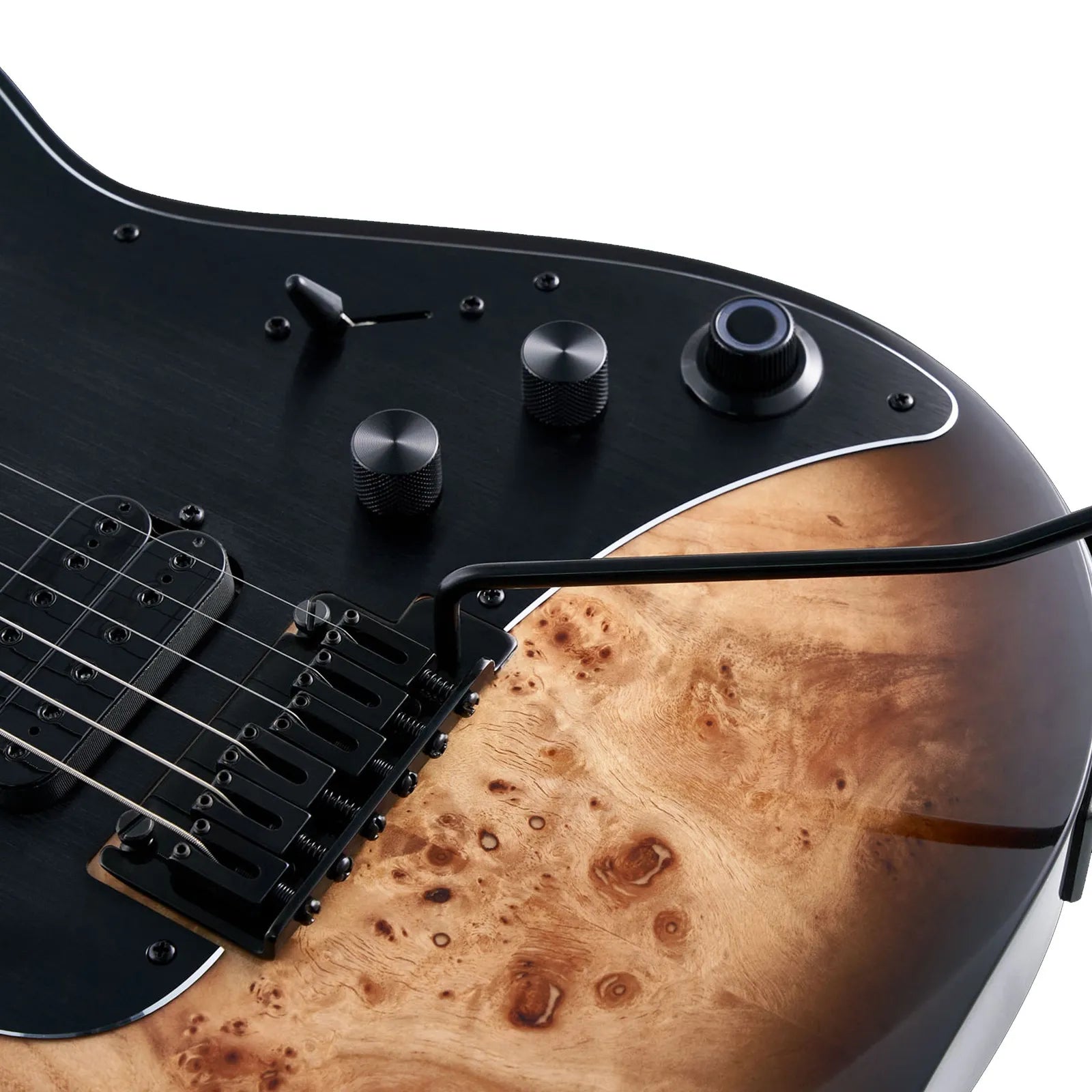 Mooer GTRS M810 Intelligent Electric Guitar Natural Burst with G100 Processing System, 128 Effects, Bluetooth, and Premium Features — view 4