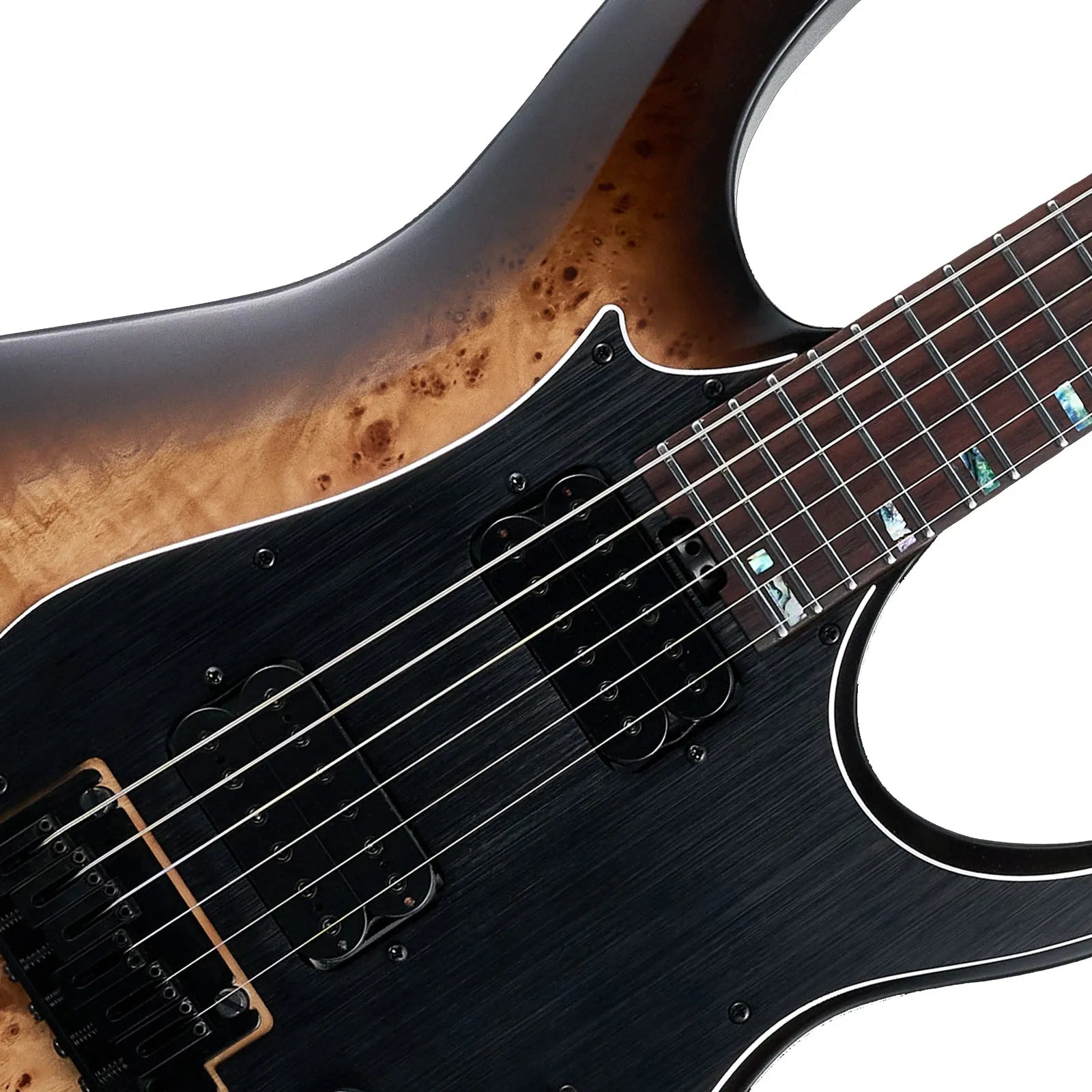 Mooer GTRS M810 Intelligent Electric Guitar Natural Burst with G100 Processing System, 128 Effects, Bluetooth, and Premium Features — view 3