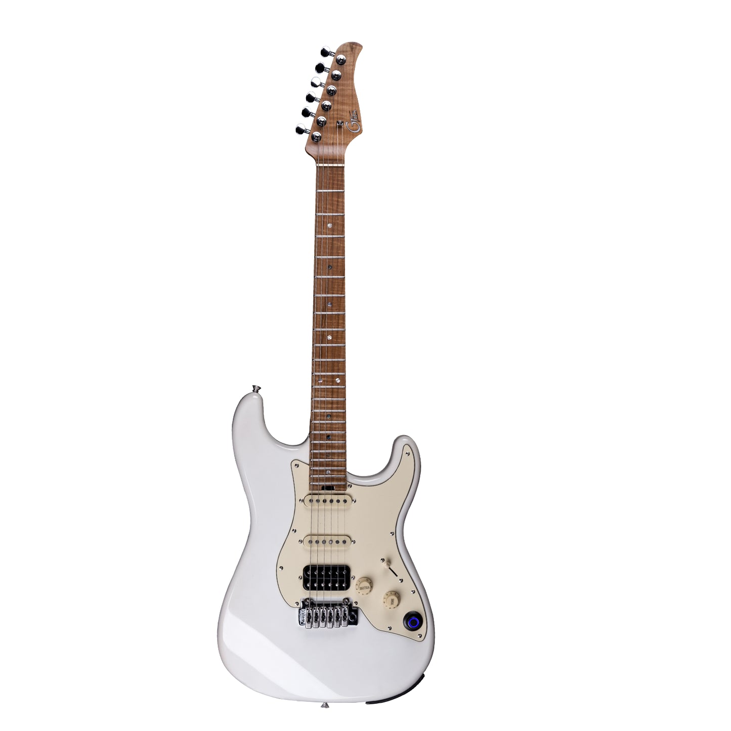 Mooer GTRS P801 Intelligent Electric Guitar Olympic White with GTRS Processor System, Upgraded Pickups, and Bluetooth App