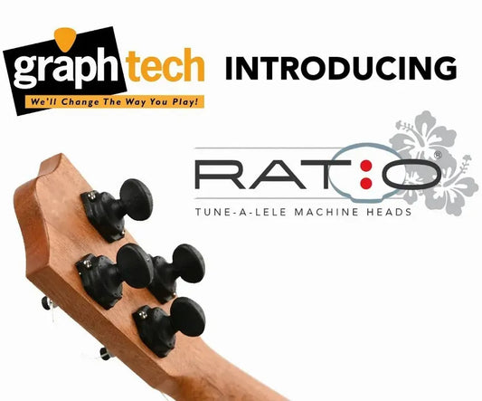 Graph Tech Ratio M/Heads Ukulele Black Machine Heads Set of 4