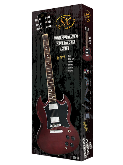 SX SG Electric Guitar with Accessories and Gig Bag — view 5