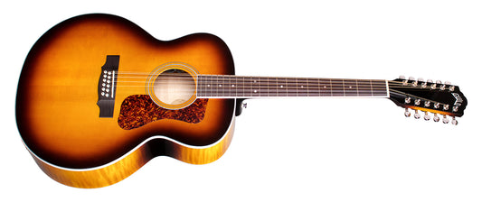 Guild F-2512E Deluxe Jumbo 12 String Acoustic Guitar Antique Sunburst