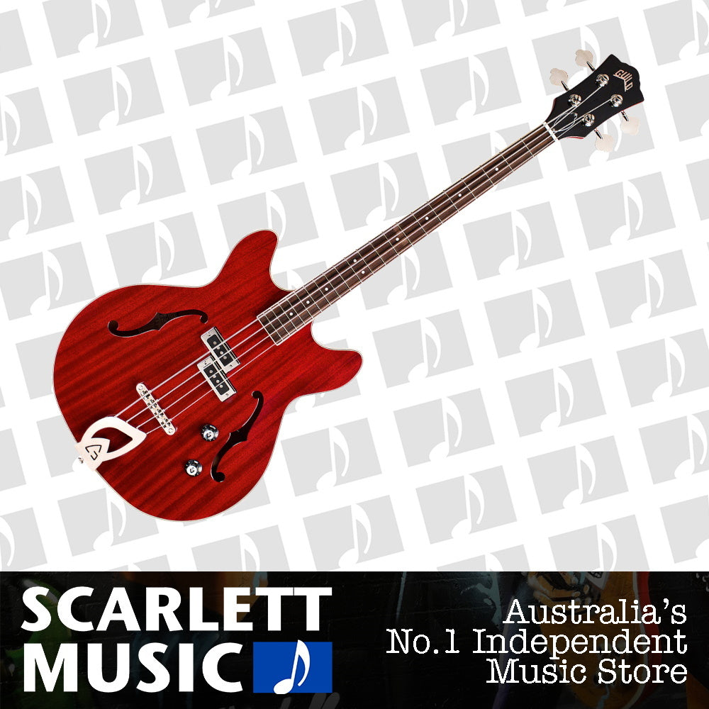 Guild Starfire Bass I Semi Hollowbody Bass Guitar Cherry — view 2