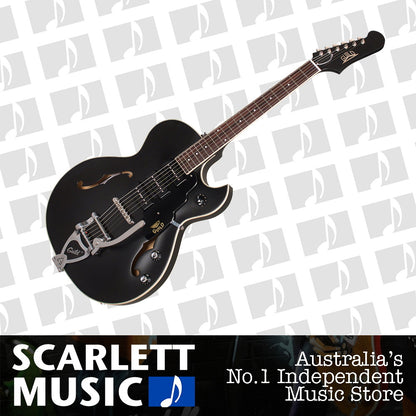 Guild Jet 90 Hollowbody Electric Guitar Black Satin — view 2