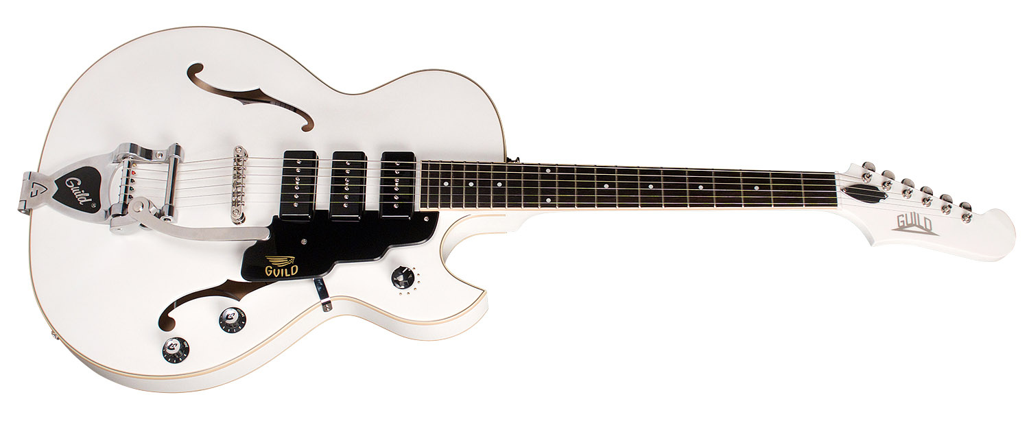 Guild Jet 90 Hollowbody Electric Guitar Black White