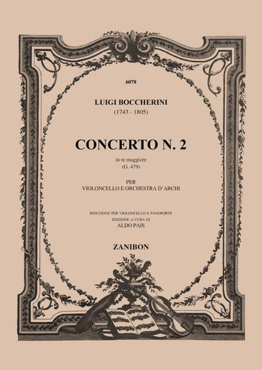 Concerto No 2 In D Major G479 Cello/Piano (Softcover Book)