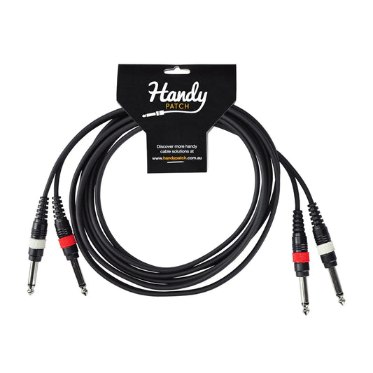Handy Patch Dual Male 1/4" Mono to Dual Male 1/4" Mono Cable 3m