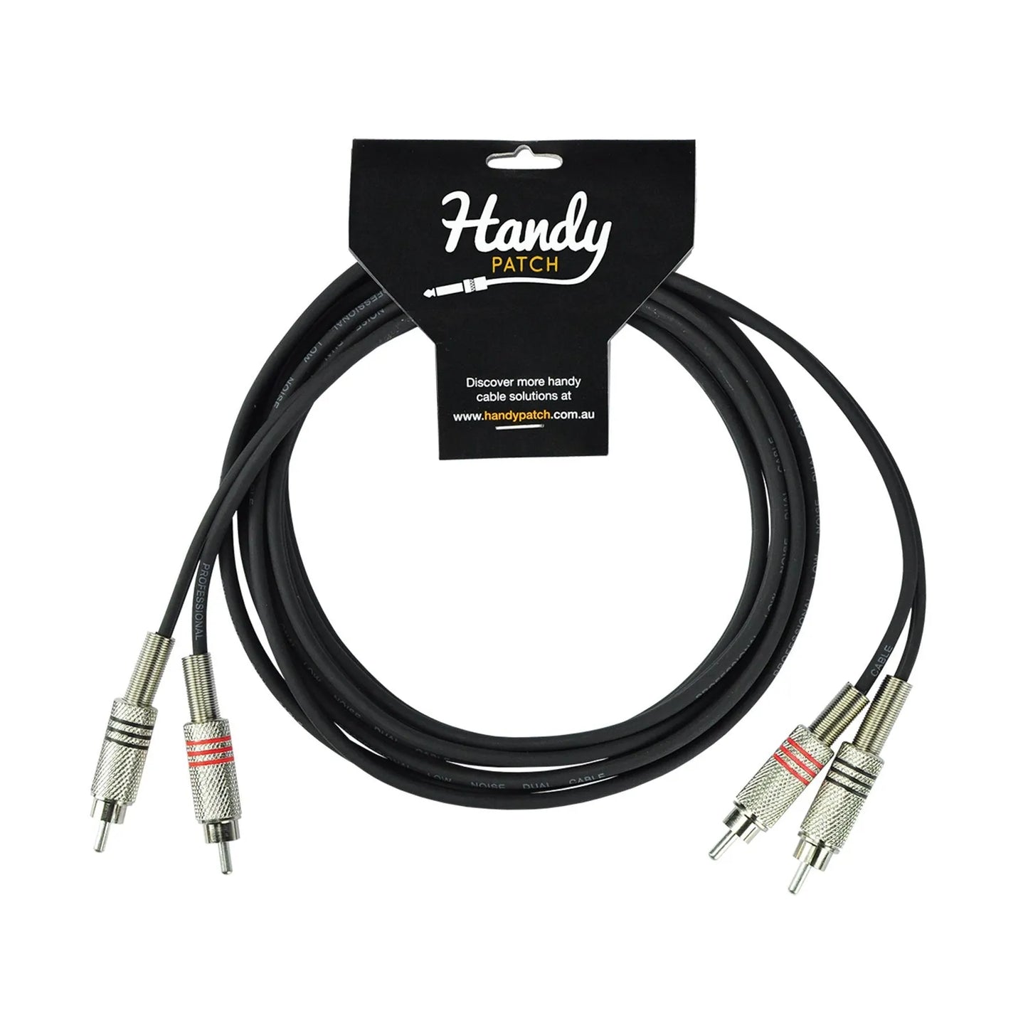 Handy Patch Male Stereo RCA to Male Stereo RCA Cable - 3m