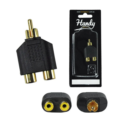 Handy Patch Female Stereo RCA to Male Mono RCA Adapter — view 2