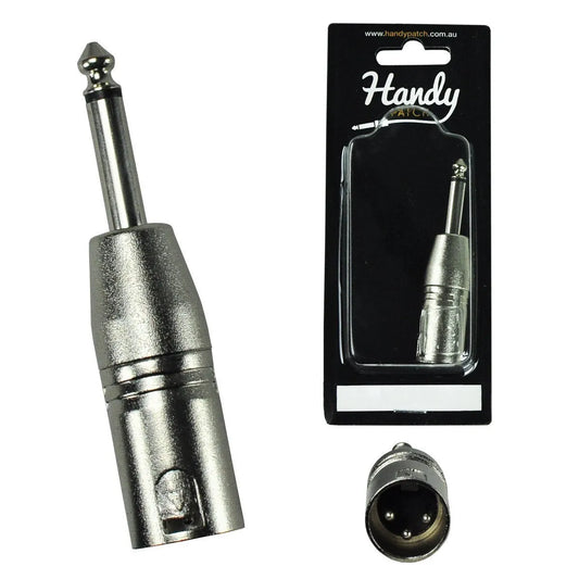 Handy Patch Male XLR to Male Phono Adaptor Connector H-MX-MP