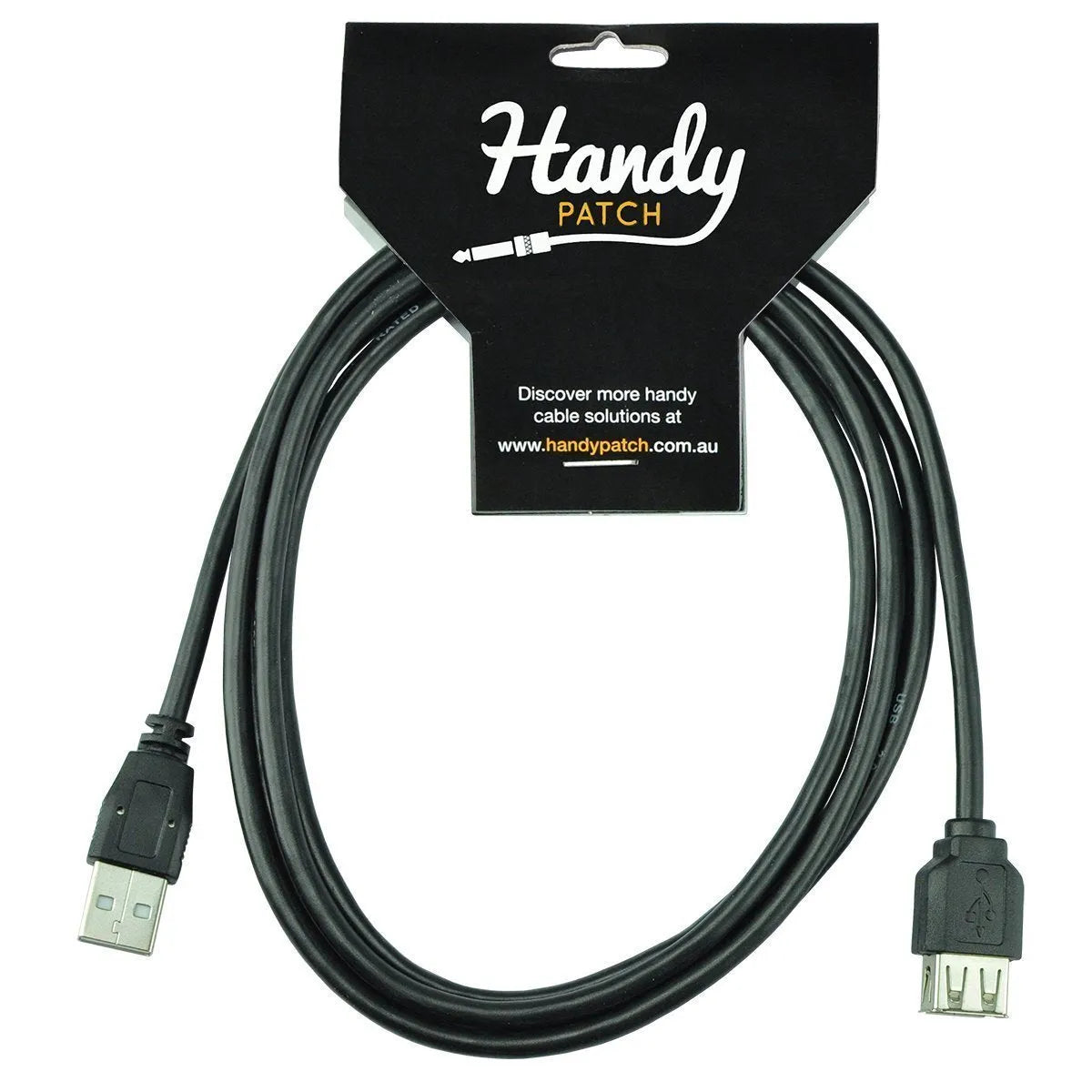 Handy Patch H-UEX-1.8 USB Extension Cable 1.8m A Male to A Female Double Shielded Type 2.0