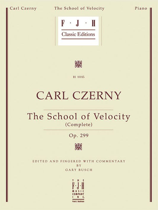 Czerny - School of Velocity Complete, Op. 299 for Piano