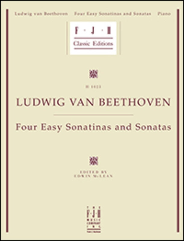 Beethoven - 4 Easy Sonatinas And Sonatas Softcover Book (Piano)