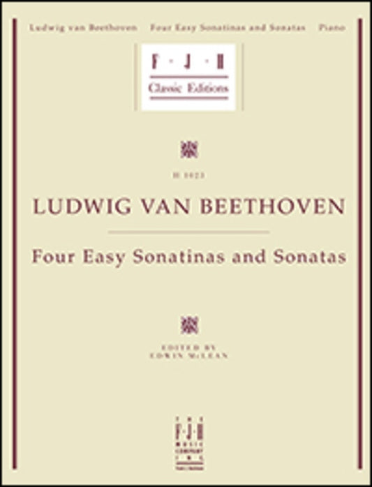 Beethoven - 4 Easy Sonatinas And Sonatas Softcover Book (Piano)