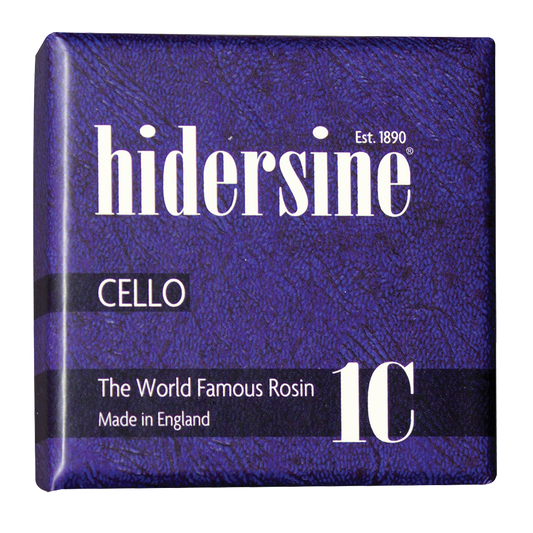Hidersine 1C Cello Rosin - Large Light Amber Cake, Grip Profile #4, 30g, Artisanal Hand-Mixed, Suitable for All Players, Made in England