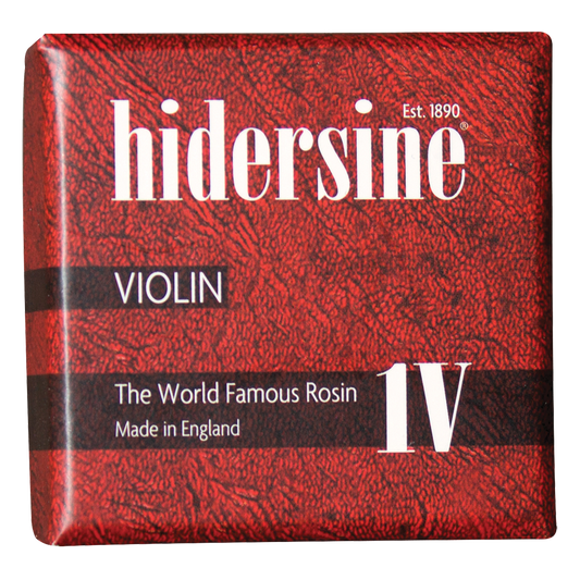 Hidersine Clear Violin Rosin - Light Amber - Large Size - 30g - Suitable for All Players - Grip Profile #4 - Made in England