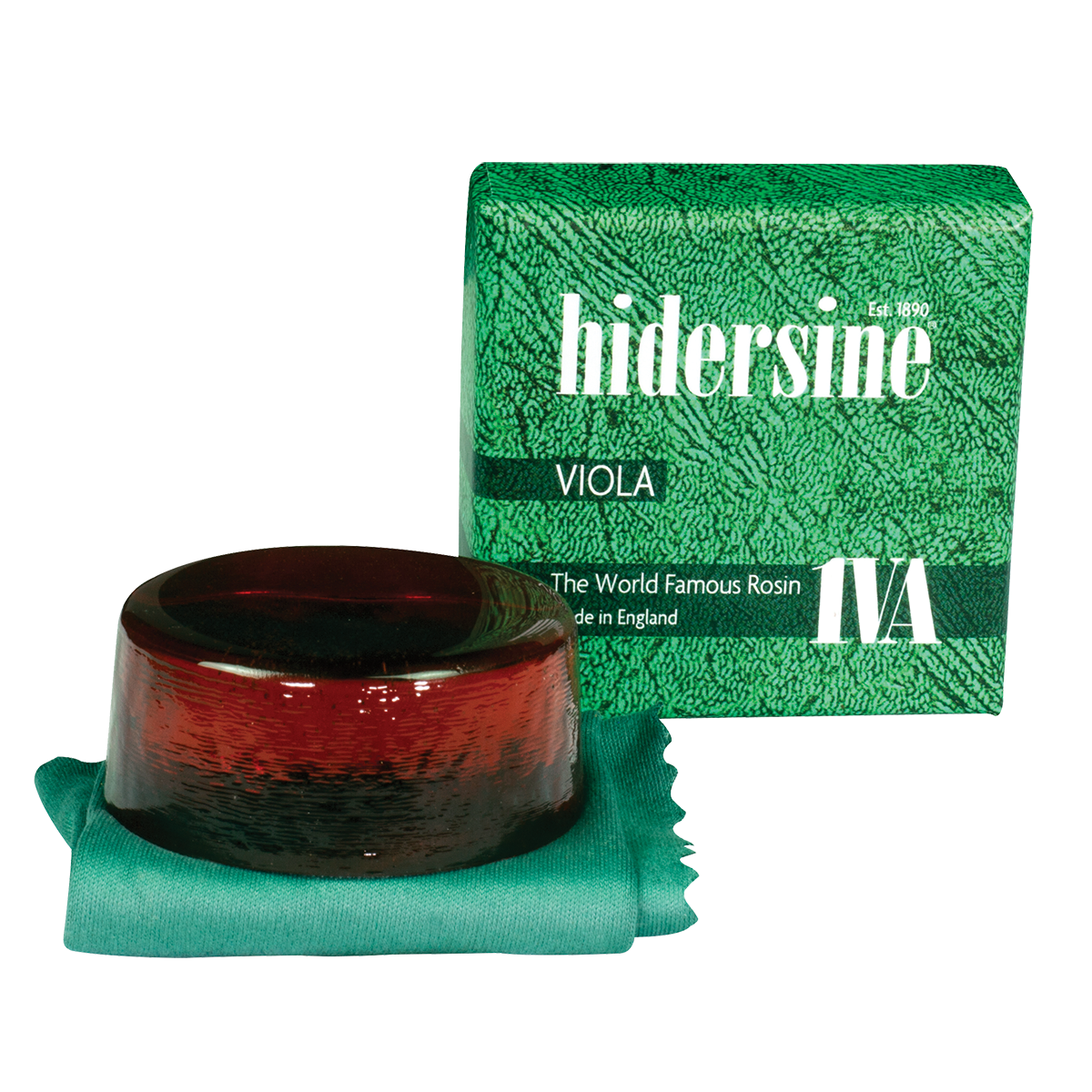 Hidersine 1VA Clear Viola Rosin - Light, Large Size, 30g, Hand-Mixed, Grip Profile #5, Made in England