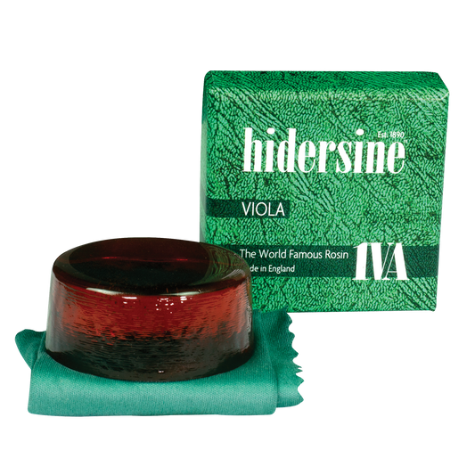Hidersine 1VA Clear Viola Rosin - Light, Large Size, 30g, Hand-Mixed, Grip Profile #5, Made in England