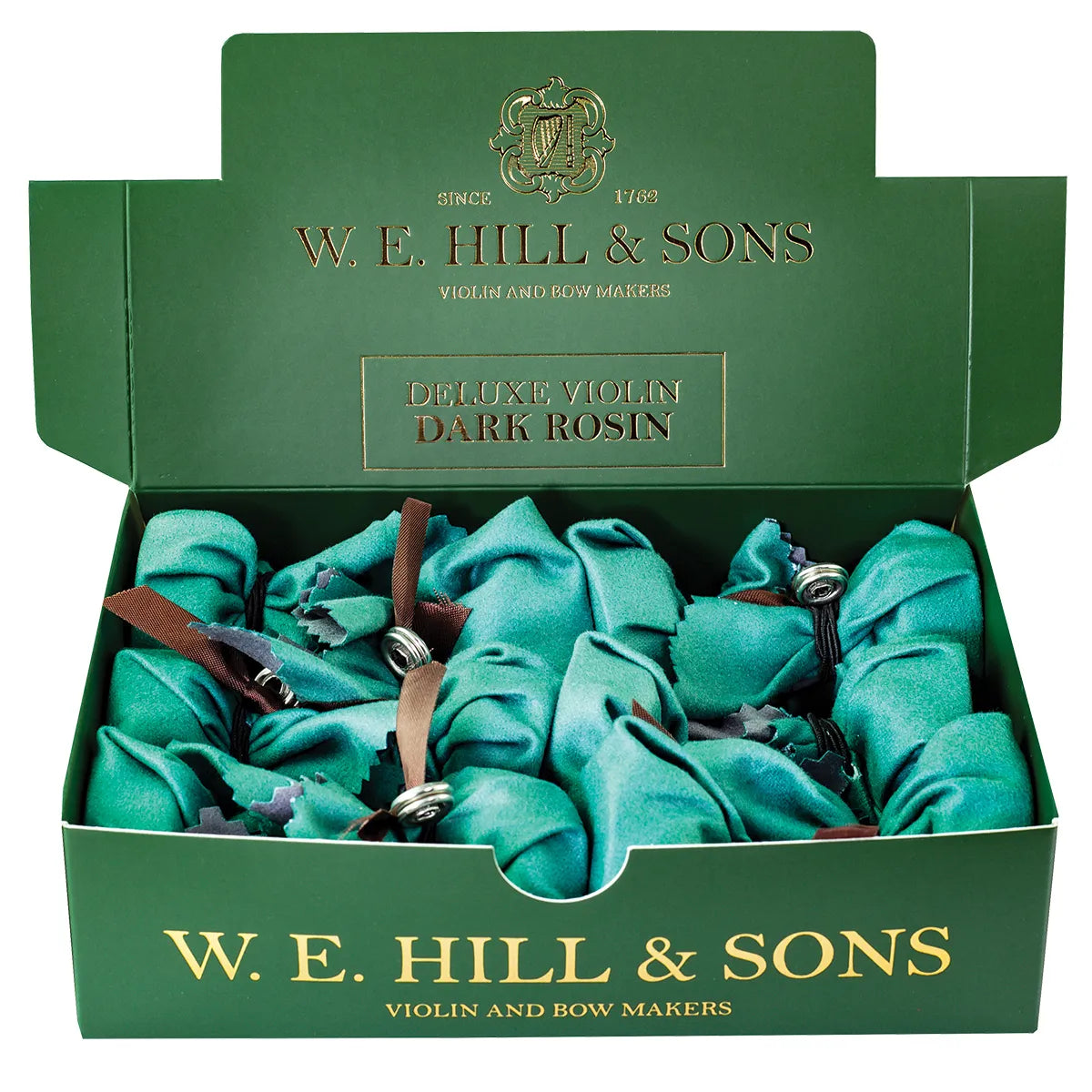 W.E. Hill & Sons 2064M Standard Dark Violin Rosin Round Cake on Velveteen Cloth — view 6