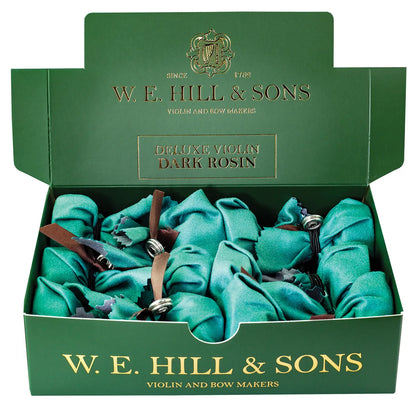 W.E. Hill & Sons 2064M Standard Dark Violin Rosin Round Cake on Velveteen Cloth — view 6